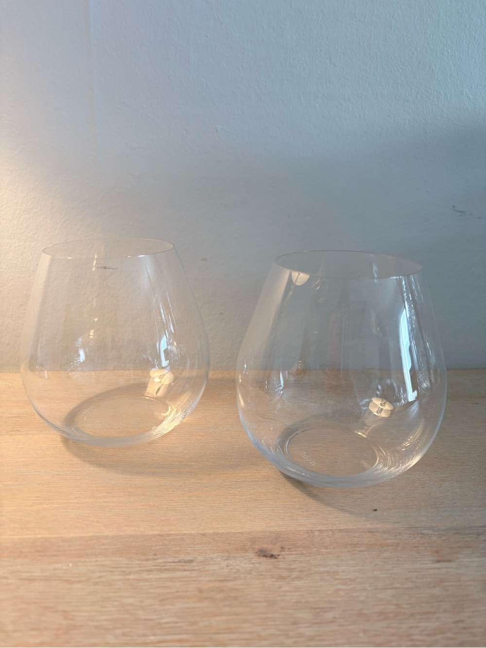 Riedel Vinum Clear Stemless Wine Glasses, Transparent - Set of 2